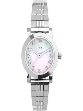 Women's Silver-Tone Mother of Pearl Dial Cavatina Classic Elegant Wrist Watch